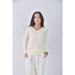 (S) tout va bien質感V領杏色長袖上衣二手衣, , large