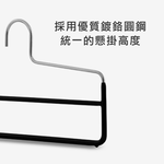 【德國MAWA】德國原裝進口 無痕止滑 多功能雙排褲架33cm 5入/黑, , large