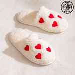 【SOLO Vintage】LCW Home Hearts Indoor Plush Slippers Made in Turkey 40-41, , large