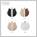 【&NE】Japan-Made Cat-Shaped Heat-Resistant Trivet (Also Usable as Oven Mitt) – Black, , large
