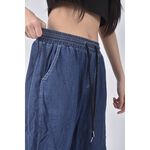 (L) fashion高腰七分藍色長褲二手衣, , large