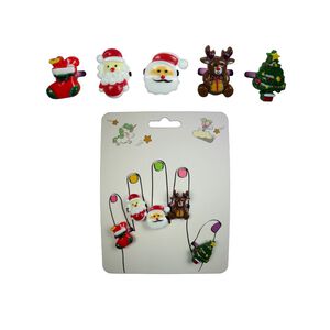 5入聖誕造型戒指