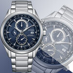 CITIZEN 星辰 空中之鷹光動能全球電波時計腕錶-藍 AT8260-85L, , large