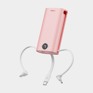 【古敬有限公司】iWALK 小魷魚 自帶線行動電源 18W / 9000mAh / 三合一 / 清瑩粉
