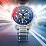 CITIZEN 星辰 疾速奔馳光動能計時手錶-藍 CA4560-81L, , large