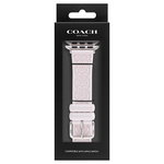 COACH Apple Watch 錶帶 38/40/41mm適用- 粉色珠光矽膠錶帶(不含手錶), , large