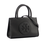 TORY BURCH Ella 圓形標誌牛皮迷你二用托特包/黑色, , large