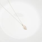 【Angel & Me】Peacock feather Feather s925 sterling silver necklace birthday gift, , large