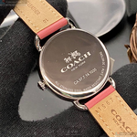 [星晴錶業]COACH手錶,36mm,CH00152白色錶面銀錶殼粉紅真皮皮革錶帶款, , large