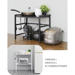 【Y HOUSE】Multi-purpose telescopic storage rack/electrical rack/kitchen rack/shelf-double layer black, , large