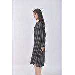 (S) 條紋黑色洋裝二手衣, , large