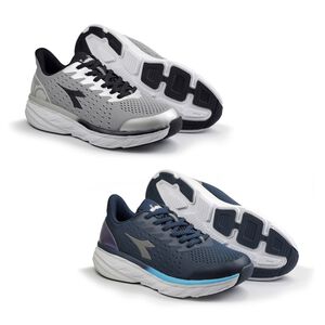 DIADORA迪亞多那 寬楦專業慢跑鞋 男運動鞋 男鞋 寬楦 寬腳板 康特杯 吸震 厚底 緩震 高彈 耐穿 止滑 灰 藍