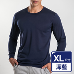 【G+居家】束口刷毛暖暖衣_圓領_男款(保暖衣/機能上衣/內搭衣/素色長袖上衣/秋冬男上衣/彈性厚上衣), , large