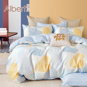 【Albert家居】100%精梳純棉 床包+枕套組 雙人5尺 多款任選(台灣製造/40支200織/5x6.2尺)