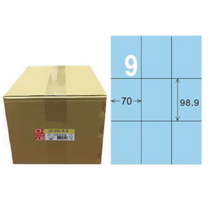 【龍德】LONGDER 三用電腦標籤 A4 9格 70*98.9mm 淺藍 1000張/箱 LD-896-B-B(適用雷射、噴墨、影印)