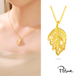 【Prisme Gold】黃金項鍊 金枝玉葉 鍊墜項鍊 (金重：約0.08錢±0.03), , large