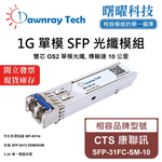 【曙曜】CTS 康聯訊 SFP-31FC-SM-10 相容 光纖模組 光纖收發模組 SFP模組 mini-GBIC 1G 單模雙芯 LC 10 公里 熱插拔 1310nm 3.3V 單電壓 DDM/DOM, , large