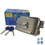 四段鎖 白鐵四段鎖 OK-666 四段式門鎖 四段門鎖 鐵門 鋁門 鐵鋁門 門距60mm 門厚30~50mm, , large
