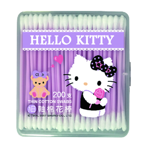 [寶富華]Hello Kitty細軸棉花棒200支(盒裝)