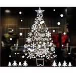 聖誕靜電窗貼-雪景聖誕樹, , large