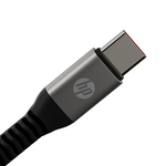 【HP 惠普】HP DHC-TC112G Type-C充電線 防斷編織快充線-灰黑色(1m), , large