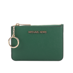 Michael Kors 素面皮革零錢包/卡夾/鑰匙包/寶石綠, , large