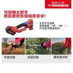 WIN五金 DEVON 大有 4220-Li-20  20V 充電無刷籬笆剪 修枝 園藝 刀片 55cm, , large