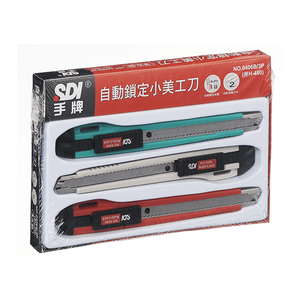 SDI自動鎖定小美工刀3入0406B,  SDI自動鎖定小美工刀3入0406B-顏色隨機出貨