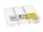 Flat transparent partition storage box, , large