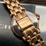 [星晴錶業]COACH手錶,28mm,CH00133白色錶面玫瑰金錶殼玫瑰金色精鋼錶帶款, , large