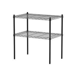 【Y HOUSE】70x45x75cm Lightweight Two-layer Iron Rack Iron Rack Shelf - Painted Black