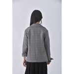 (S) miss ff質感格紋灰色外套二手衣, , large