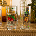 【SOLO Vintage】290ml Colorful Fruit Glasses 4 Pieces Set Teacups Water Cups Juice Cups Summer Drinks, , large