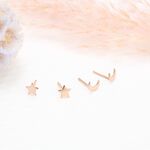 【Angel & Me】Starry Night Moon Star s925 sterling silver earrings Birthday gift, , large
