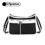 |快速出貨|Lesportsac Deluxe Everyday Bag 經典斜背包/ 滾邊夜幕黑, , large