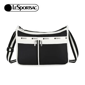 |快速出貨|Lesportsac Deluxe Everyday Bag 經典斜背包/ 滾邊夜幕黑