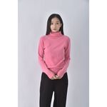 (S) hlw高領粉色長袖上衣二手衣, , large