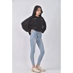 (XS（含）以下) poclain韓牌丹寧牛仔質感藍色長褲二手衣, , large