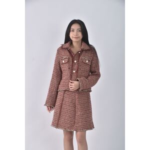 (L) 【金莎私服】huaershow小香風質感紅色套裝二手衣