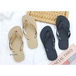 [巴拉娜巴西人字拖專賣店]中壢實體店面 Havaianas夾腳拖/人字拖  FLASH SWEET深灰色/沙金色沙灘 海灘 海 黃金 金飾, , large