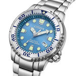 CITIZEN 星辰 PROMASTER MARINE 冰川藍 光動能200米潛水錶 BN0165-55L, , large