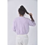 (L) 【安于晴Charlene私服】質感珍珠扣紫色長袖上衣二手衣, , large