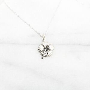 【Angel & Me】堅強 木槿花 s925 純銀 設計師 手作 項鍊 附拭銀布 生日 聖誕 情人節 禮物