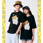 JZ TEE Shiba Inu & Cat-HEY Graphic Tee, , large