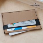 [LOGINHEART]巧克棕黑 多功能紙革卡夾 五個卡層 綠色時尚 環保 天然纖維 進口材料 台灣職人手作 質感, , large