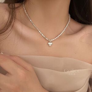 【Gulicc】古莉可 項鍊 青春愛戀珍珠愛心鎖骨鍊