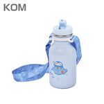 【KOM】海洋歷險趣 台灣製 316不鏽鋼兒童隨身瓶 兒童水壺350ml(附吸管 背帶), , large