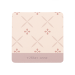 【怪獸】rubber anne 10秒頂吸 軟式珪藻土吸水杯墊 花磚系列 (10x10cm) -粉褐花磚歲月, , large