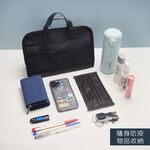 【YUNJOIN】尼龍手提袋中袋-駝色  內膽包 內襯分類袋 收納袋 可手提 多夾層 網袋 旅遊收納, , large
