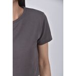 (S) gu修身短版棉質素面灰色短袖上衣二手衣, , large